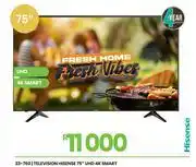 Fair Price Hisense 75 UHD 4K Smart Television 23-760 offer