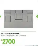 Fair Price Brandy Headboard Bedroom 1610 x 2605mm 8-486 offer