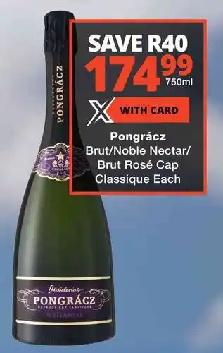 Pongrácz Brut/ Noble Nectar/ Brut Rosé Cap Classique
