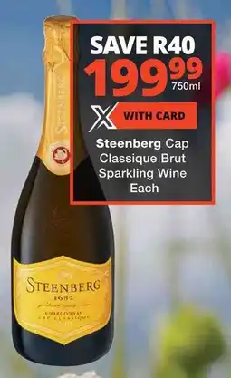 Checkers Steenberg Cap Classique Brut Sparkling Wine offer