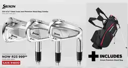 The Pro Shop SRIXON ZXi 4/5/7 Steel Irons and Premium Stand Bag Combo offer