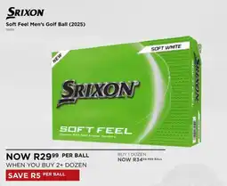 The Pro Shop SRIXON Soft Feel Men's Golf Ball 2025 offer