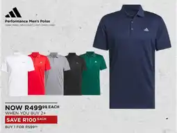 The Pro Shop Adidas Performance Men's Polos offer