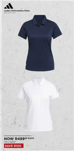 The Pro Shop Adidas Ladies Performance Polos offer