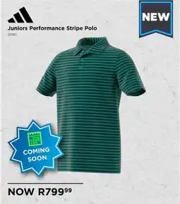 The Pro Shop Adidas Juniors Performance Stripe Polo offer