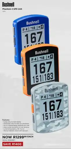 The Pro Shop Bushnell Phantom 2 GPS Unit offer