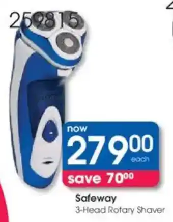 Clicks Safeway 3-Head Rotary Shaver offer