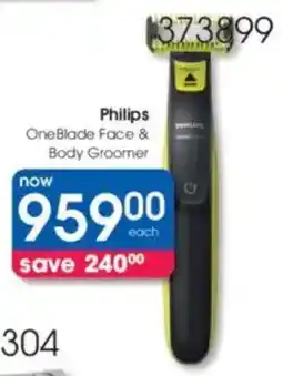 Clicks Philips One Blade Face & Body Groomer offer