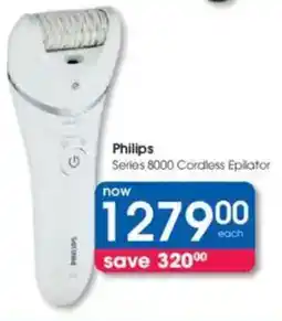 Clicks Philips Series 8000 Cordless Epilator offer