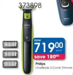 Clicks Philips OneBlade 3 Comb Trimmer offer