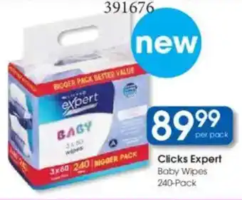 Clicks Clicks Expert Baby Wipes offer