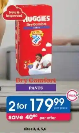 Clicks Huggies Dry Comfort Pants offer