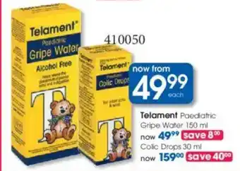 Clicks Telament Paediatric Gripe Water offer