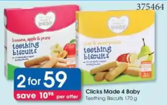 Clicks Clicks Made 4 Baby Teething Biscuits offer