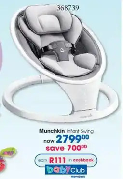 Clicks Munchkin Infant Swing offer
