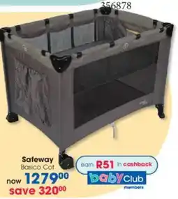 Clicks Safeway Basico Cot offer