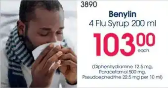 Clicks Benylin 4 Flu Syrup offer