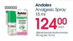 Clicks Andolex Analgesic Spray offer
