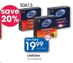 Clicks LifeStyles 3 Condoms offer