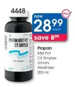Clicks Propan Mist Pot Cit Simplex Urinary Alkaliniser offer