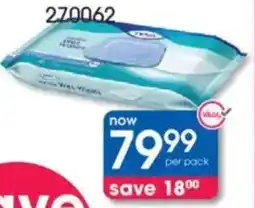 Clicks Tena ProSkin Wet Wipes offer