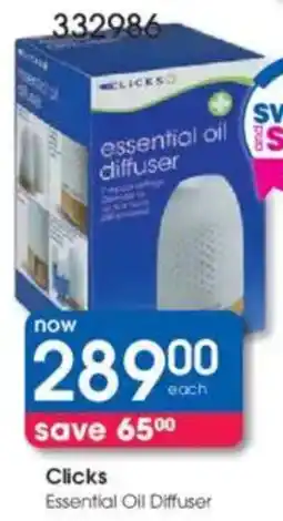 Clicks Clicks Essential Oil Diffuser offer