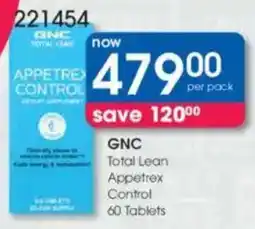 Clicks GNC Total Lean Appetrex Control offer