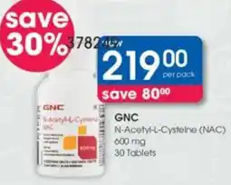 Clicks GNC N-Acetyl-L-Cysteine 600 mg offer