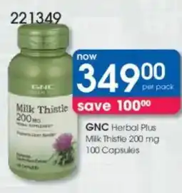 Clicks GNC Herbal Plus Milk Thistle 200 mg offer