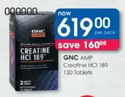 Clicks GNC AMP Creatine HCI 189 120 Tablets offer