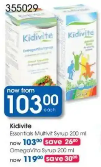 Clicks Kidivite Essentials Multivit Syrup offer