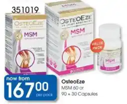 Clicks OsteoEze MSM 60 or 90 + 30 Capsules offer
