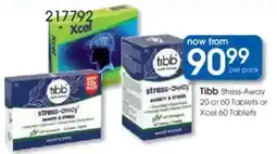 Clicks Tibb Stress-Away 20 or 60 Tablets or Xcel 60 Tablets offer