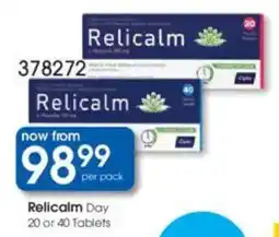 Clicks Relicalm Day 20 or 40 Tablets offer