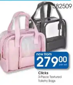 Clicks Clicks Textured Toiletry Bags offer