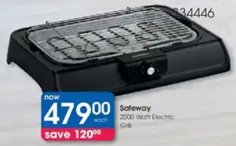 Clicks Safeway 2000 Watt Electric Grill offer