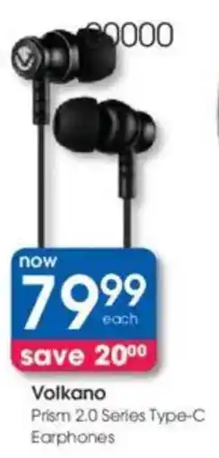 Clicks Volkano Prism 2.0 Series Type-C Earphones offer