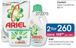Clicks Ariel Auto Washing Powder, Liquid or Pods offer