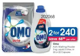 Clicks Omo Auto Washing Powder, Liquid, or Capsules offer