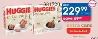 Clicks Huggies extra care offer