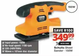 Checkers Schultz Sheet Sander offer