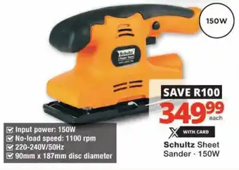 Checkers Schultz Sheet Sander offer