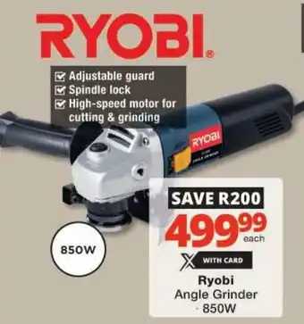 Checkers Ryobi Angle Grinder offer