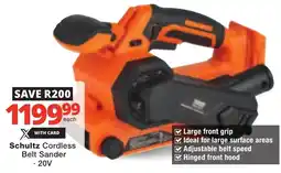 Checkers Schultz Cordless Belt Sander offer