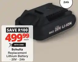 Checkers Schultz Replacement Lithium Battery offer