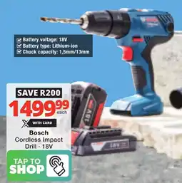Checkers Bosch Cordless Impact Drill offer