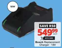 Checkers Bosch Replacement Charger offer