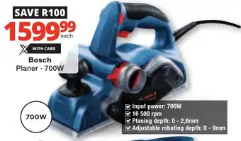 Checkers Bosch Planer offer