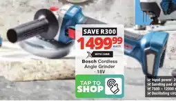 Checkers Bosch Cordless Angle Grinder offer
