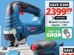 Checkers Bosch Cordless Jigsaw offer